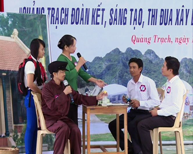 Thông qua hình thức sân khấu hóa, hội thi đã phản ánh được tình hình thực tế xây dựng nông thôn mới tại các địa phương.