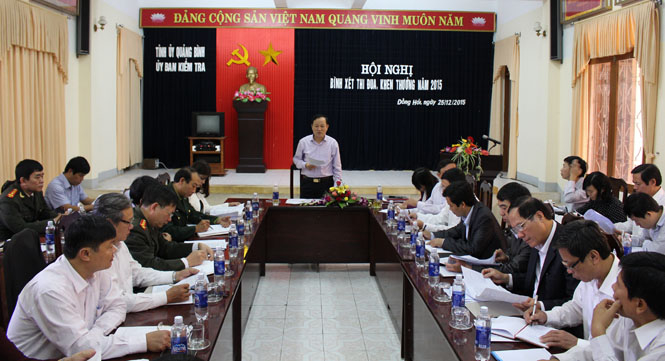 Đồng chí Đinh Công Hải, Ủy viên Thường vụ, Chủ nhiệm UBKT Tỉnh ủy kết luận hội nghị