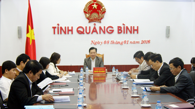 Toàn cảnh hội nghị tại điểm cầu tỉnh ta.