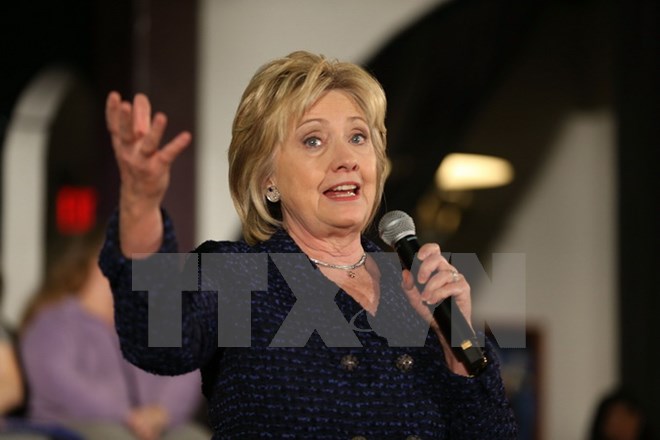 Cựu ngoại trưởng Mỹ Hillary Clinton. (Nguồn: AFP/TTXVN)