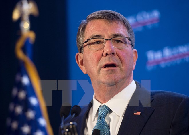 Bộ trưởng Quốc phòng Mỹ Ashton Carter. (Nguồn: AFP/TTXVN)