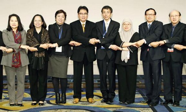 Quan chức các nước thành viên RCEP tại vòng đàm phán mới ở Kobe, Nhật Bản, ngày 27/2. (Nguồn: Kyodo)