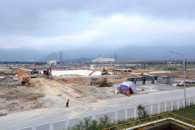 Một góc nhà máy gang thép Hưng Nghiệp Formosa Hà Tĩnh. (Ảnh: Quang Quyết/TTXVN)