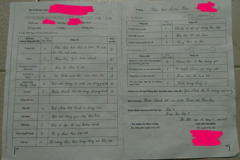  Không nên đăng những thông tin cá nhân của con như bảng điểm lên mạng xã hội.