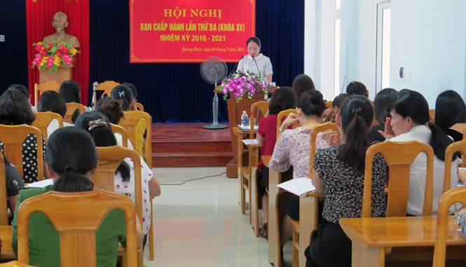 Toàn cảnh hội nghị Ban Chấp hành lần thứ Ba (khóa XV) nhiệm kỳ 2016-2021.