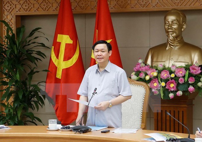 Phó Thủ tướng Vương Đình Huệ phát biểu. (Ảnh: Doãn Tấn/TTXVN)