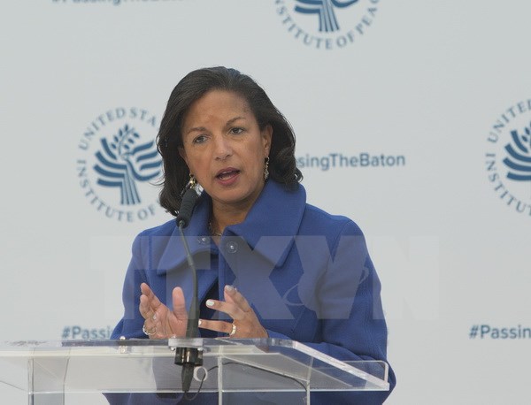 Cựu Cố vấn an ninh quốc gia Mỹ Susan Rice. (Nguồn: AFP/TTXVN)