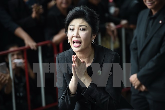 Thủ tướng Thái Lan Yingluck Shinawatra tại Tòa án tối cao ở Bangkok ngày 21-7-2017. (Nguồn: AFP/TTXVN)