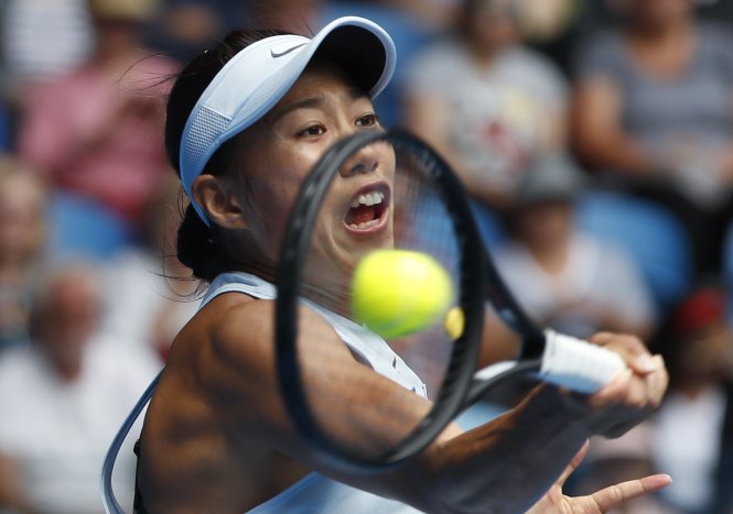  Zhang đã có một trận đấu kiên cường. Ảnh: REUTERS