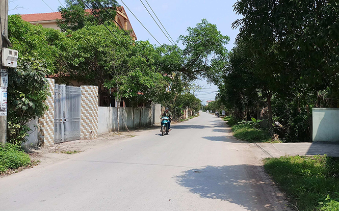Mô hình “Đường thông hè thoáng, bảo đảm an toàn giao thông” của tổ dân phố 2 Mỹ Cương, phường Bắc Nghĩa.