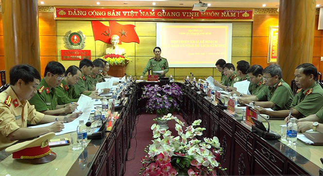 Công an tỉnh họp triển khai đề án bảo đảm an ninh du lịch.
