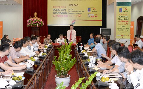 135 VĐV tranh tài ở Giải Vô địch Bóng bàn Báo Nhân dân lần 36.