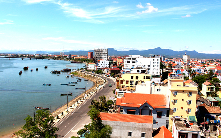 Cơ sở hạ tầng thành phố Đồng Hới ngày càng được hoàn thiện. 