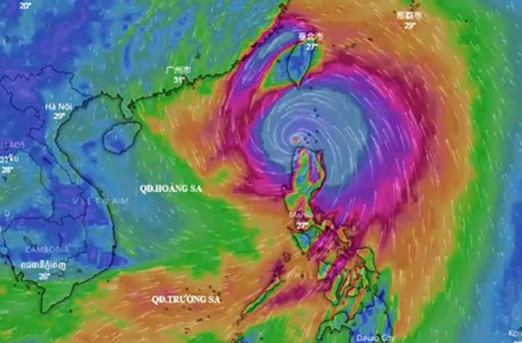 Siêu bão Mangkhut nhiều khả năng đổ bộ vào Trung Quốc.