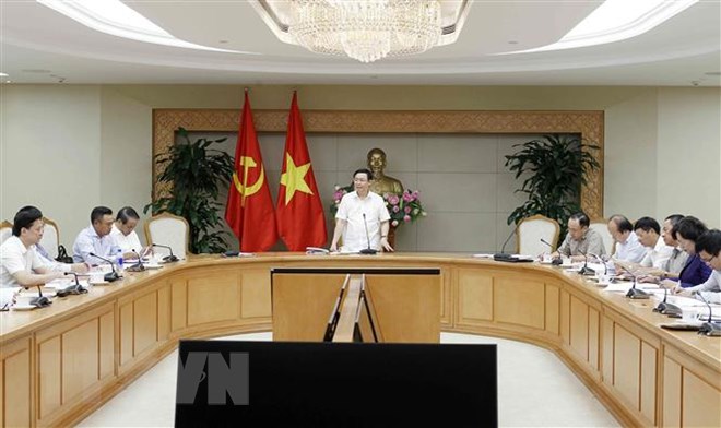 Phó Thủ tướng Vương Đình Huệ phát biểu. (Ảnh: Văn Điệp/TTXVN)