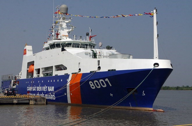 Tàu Cảnh sát biển 8001 của Việt Nam. (Nguồn: TTXVN)