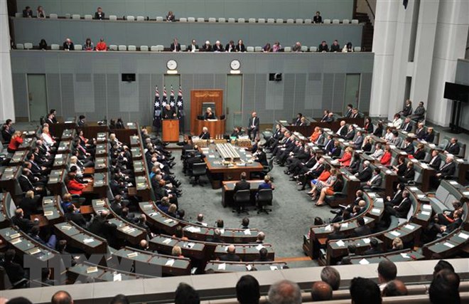 Toàn cảnh một phiên họp Quốc hội Australia tại Canberra. (Ảnh: AFP/TTXVN)
