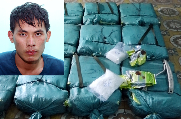 Đối tượng và tang vật vụ án.