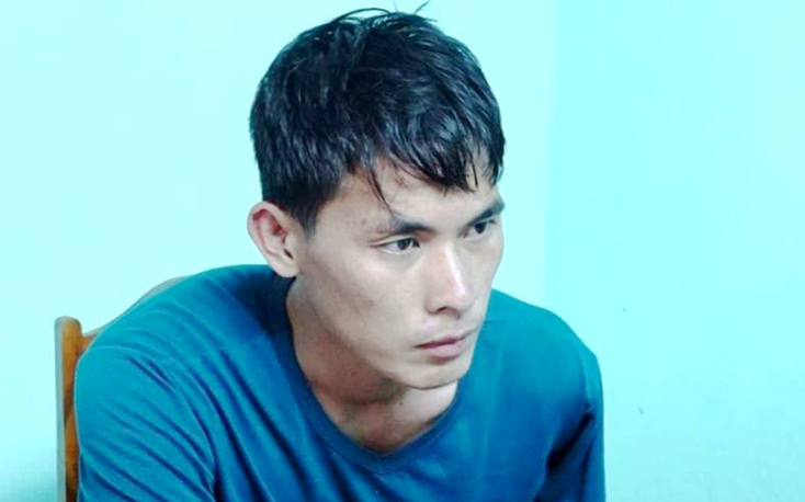 Đối tượng Xệng Vàng tại cơ quan Công an Quảng Bình.