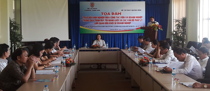 Toạ đàm “Trao đổi kinh nghiệm giữa cộng tác viên và doanh nghiệp trong quá trình duy trì mạng lưới và các vấn đề pháp lý liên quan đến khởi sự doanh nghiệp”.