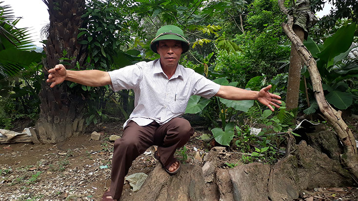 Nơi đây xưa kia là nền nhà của quan cai quản vùng đất Hóa Sơn, nơi vua Hàm Nghi ở. 