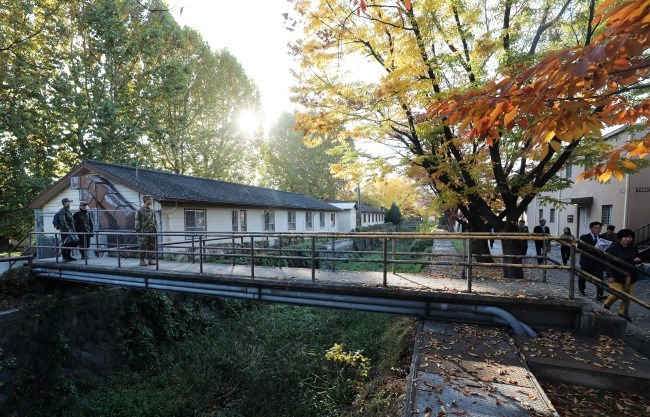 Bên trong căn cứ quân sự Mỹ ở Yongsan. (Nguồn: Yonhap)