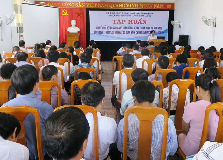 Toàn cảnh lớp tập huấn hệ thống quản lý chất lượng theo TCVN 9001:2015