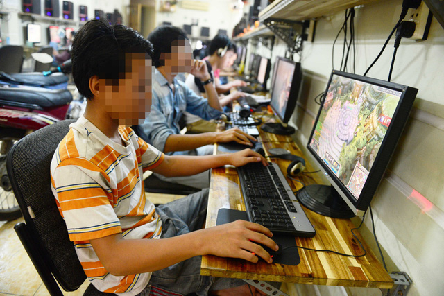 Một tiệm game trên đường Ung Văn Khiêm, Q.Bình Thạnh, TP.HCM - Ảnh: QUANG ĐỊNH
