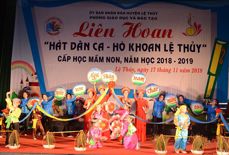 Một tiết mực trong liên hoan của Trường mầm non Ngư Thủy Nam