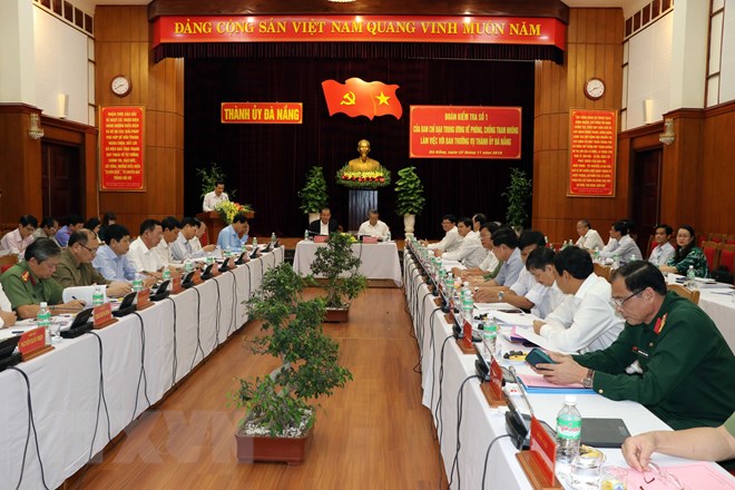 Quang cảnh buổi làm việc. (Ảnh: Nguyễn Sơn/TTXVN)