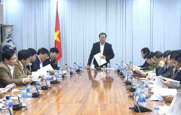 Đồng chí Lê Minh Ngân, Phó Chủ tịch UBND tỉnh phát biểu kết luận tại hội nghị.