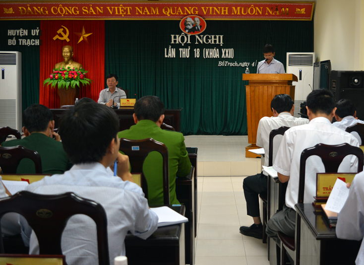 Hội nghị BCH Đảng bộ huyện Bố Trạch lần thứ 18, nhiệm kỳ 2015-2020.