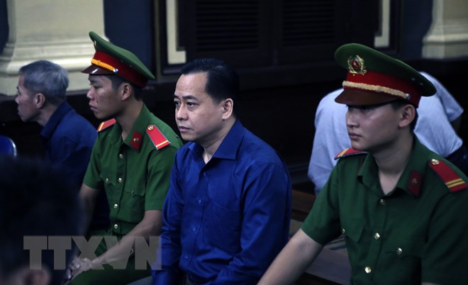 Bị cáo Phan Văn Anh Vũ (tức Vũ “nhôm”) tại phiên tòa. (Ảnh: Thành Chung/TTXVN)