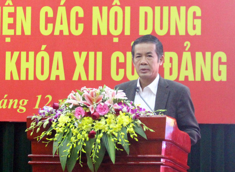 Đồng chí Phó Bí thư Thường trực Tỉnh uỷ Trần Công Thuật phát biểu khai mạc hội nghị