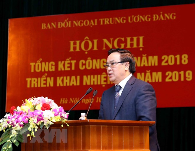 Ông Hoàng Bình Quân, Ủy viên Trung ương Đảng, Trưởng Ban Đối ngoại Trung ương. (Ảnh: Phương Hoa/TTXVN)