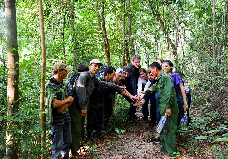 Du khách chọn vào rừng khám phá thiên nhiên, thay vì trải nghiệm với tour du lịch hang động.    