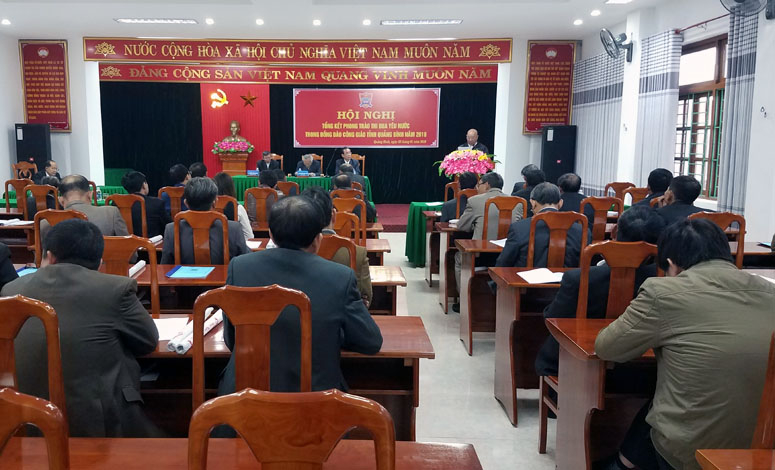 Toàn cảnh hội nghị tổng kết phong trào thi đua yêu nước trong đồng bào công giáo năm 2018.