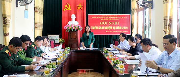 Hội đồng phối hợp liên ngành về TGPL trong hoạt động tố tụng tỉnh triển khai nhiệm vụ năm 2019.