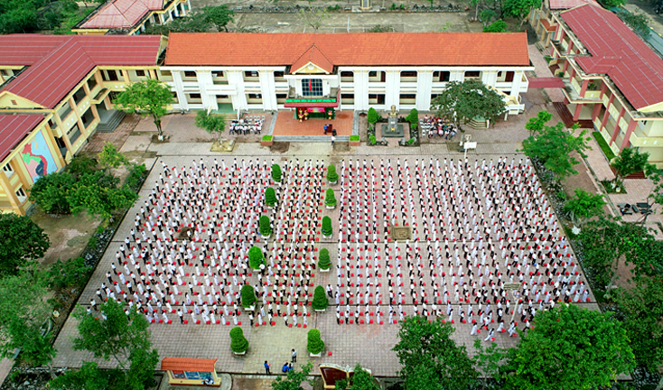 Một góc Trường THPT Hoàng Hoa Thám hôm nay.
