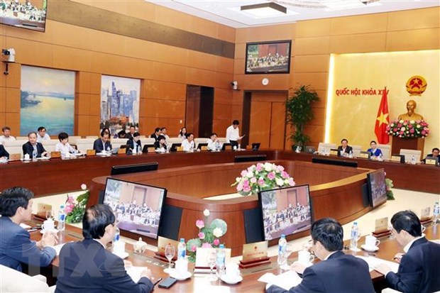 Quang cảnh phiên họp thứ 31 của Ủy ban Thường vụ Quốc hội. (Ảnh: Trọng Đức/TTXVN)