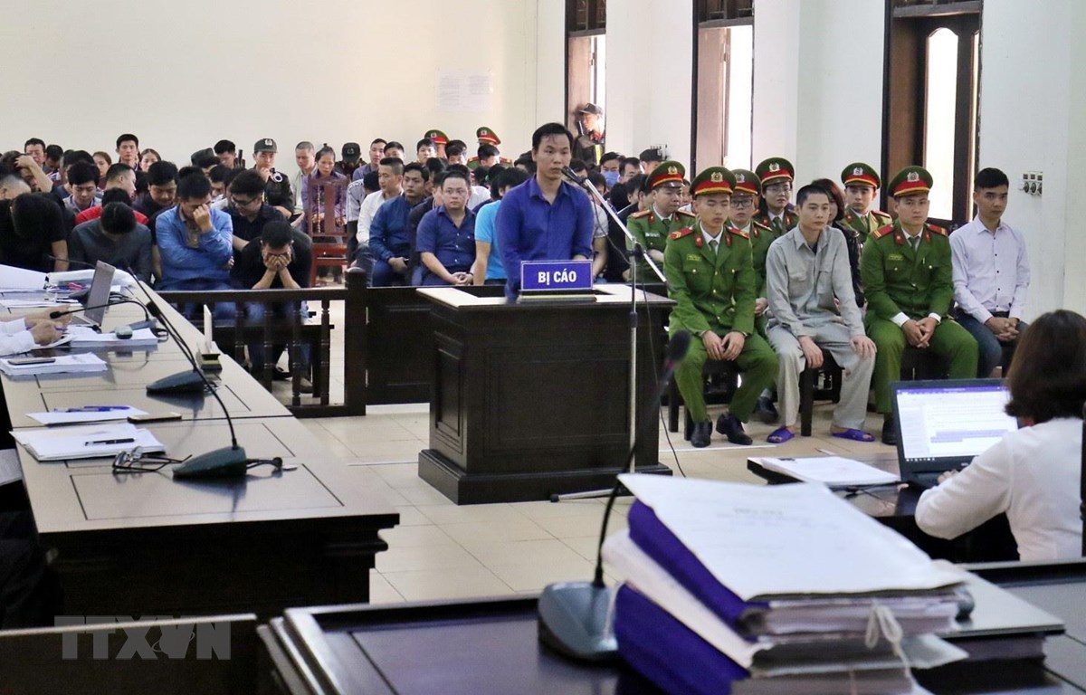 Toàn cảnh phiên tòa xét xử phúc thẩm. (Ảnh: Trung Kiên/TTXVN)