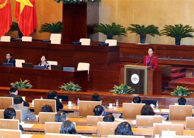 Phien hop lan thu nhat ve doi moi to chuc va hoat dong cua Quoc hoi hinh anh 1Hội nghị tổng kết công tác 2018 và triển khai nhiệm vụ 2019 của Văn phòng Quốc hội. (Ảnh: Trọng Đức/TTXVN)