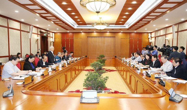Tong Bi thu, Chu tich nuoc: Chong tham nhung la khong dung nghi hinh anh 1Tổng Bí thư, Chủ tịch nước Nguyễn Phú Trọng phát biểu kết luận cuộc họp. (Ảnh: Trí Dũng/TTXVN)