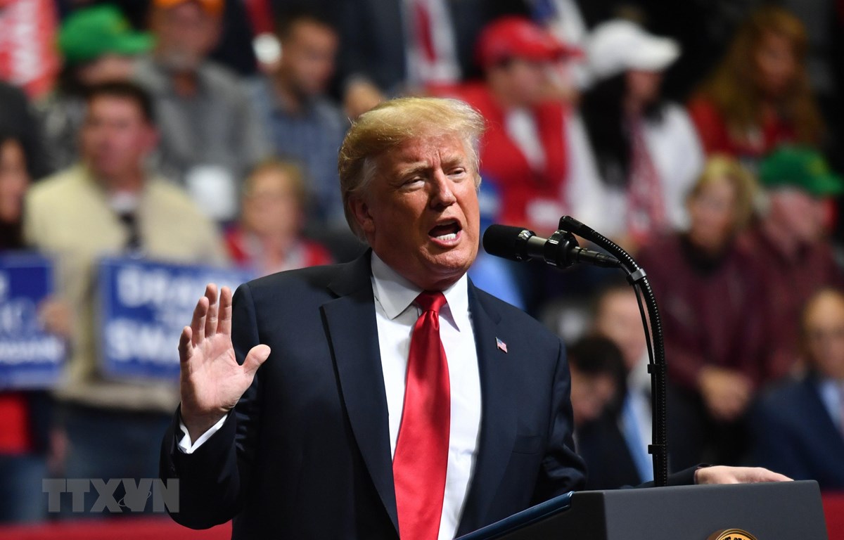 Tổng thống Mỹ Donald Trump phát biểu tại Chattanooga, Tennessee ngày 4-11-2018. (Ảnh: AFP/TTXVN)