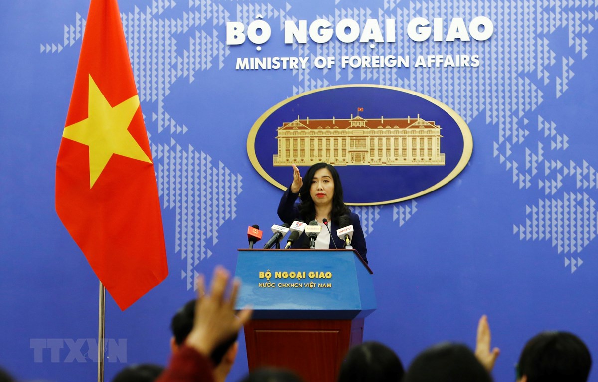Người phát ngôn Bộ Ngoại giao Lê Thị Thu Hằng. (Ảnh: Lâm Khánh/TTXVN)