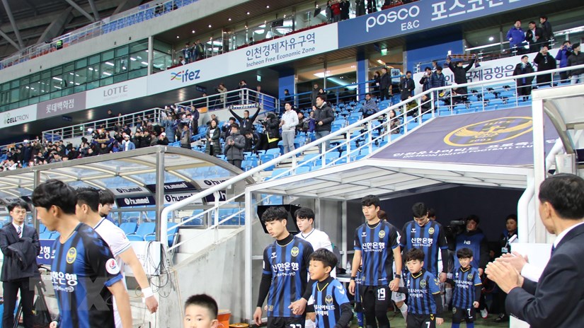   Công Phượng ra sân trong đội hình chính của Incheon United. (Nguồn: Mạnh Hùng/TTXVN)