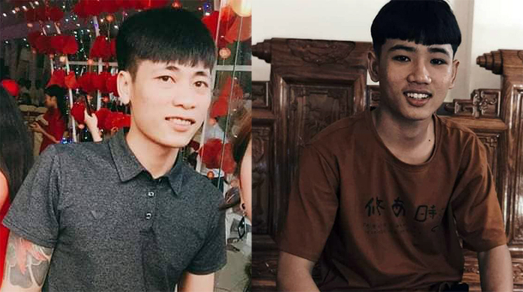 Cương và Thành chèo thuyền thúng kịp thời ra cứu được tất cả 5 em nhỏ.