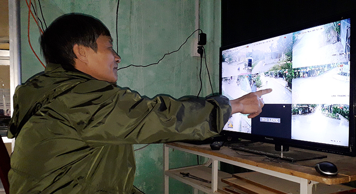Mô hình camera giám sát góp phần bảo đảm an ninh trật tự tại các khu dân cư ở huyện Tuyên Hóa.