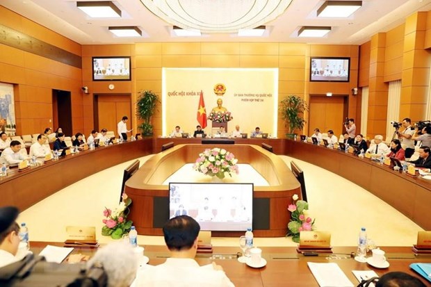 Phien hop 34 cua Uy ban Thuong vu Quoc hoi: GDP quy 1 uoc dat 6,79% hinh anh 1Toàn cảnh lễ khai mạc Phiên họp thứ 34 của Ủy ban Thường vụ Quốc hội. (Ảnh: Trọng Đức/TTXVN)
