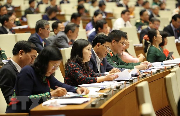3.518 y kien, kien nghi cua cu tri, nhan dan ca nuoc gui toi Quoc hoi hinh anh 1Các đại biểu Quốc hội tại phiên khai mạc. (Ảnh: Dương Giang/TTXVN)